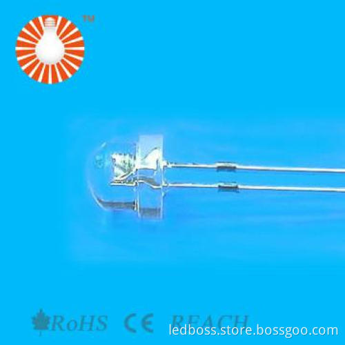 Red 3mm Concaved Cyinder LED